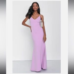 Lulu’s infinite glory lavender maxi dress, size small